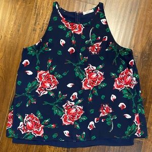 Dalia Light and airy sleeveless floral blouse, with split back detail